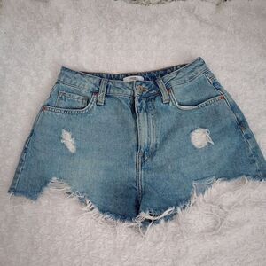 Forever 21  premium Blue Distressed Jean Shorts Sz 25